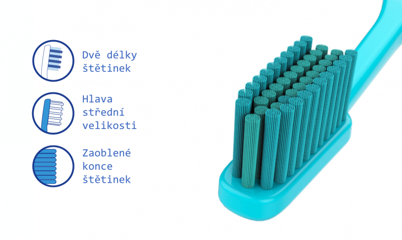 TIO Náhradní hlavice k zubnímu kartáčku (medium, 2 ks) - Arctic Punch
