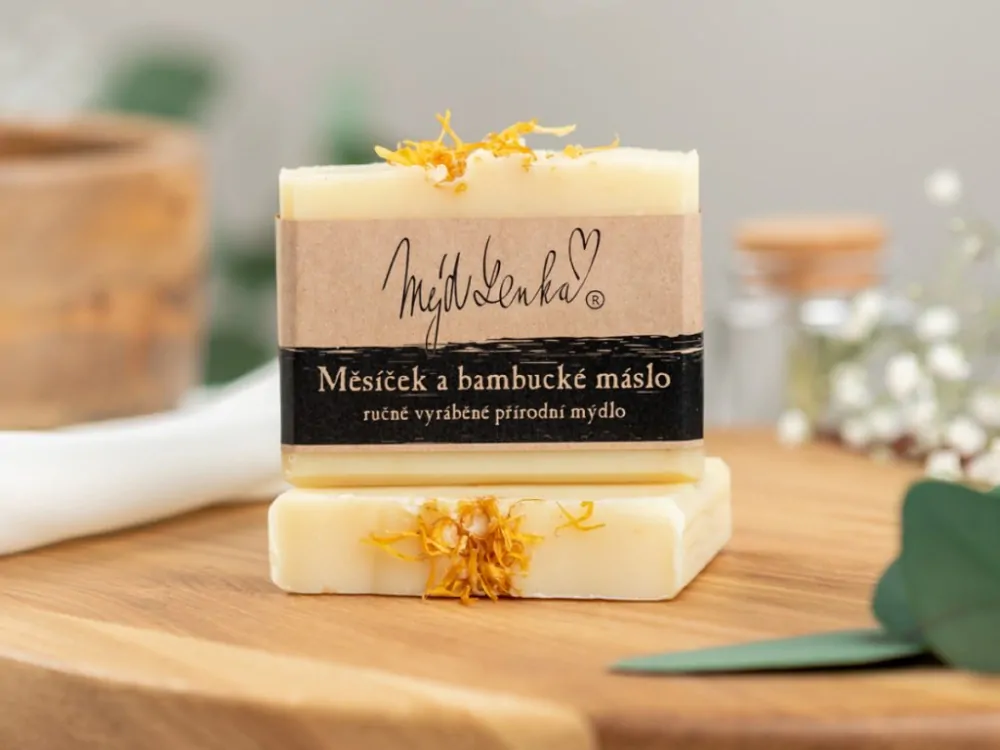 Přírodní měsíčkové mýdlo Měsíček a bambucké máslo, 95 g