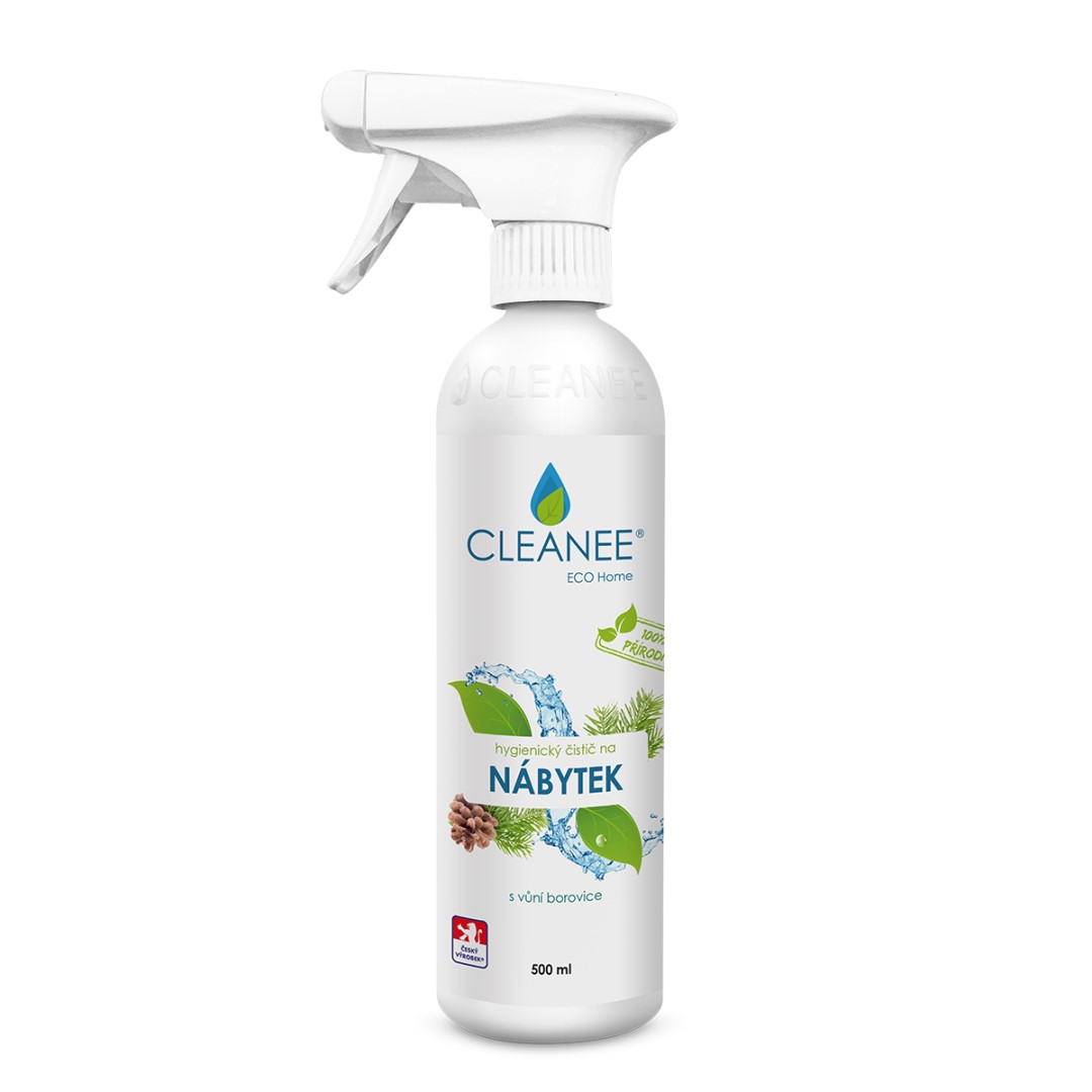 CLEANEE ECO hygienický čistič na NÁBYTEK vůně borovice 500ml