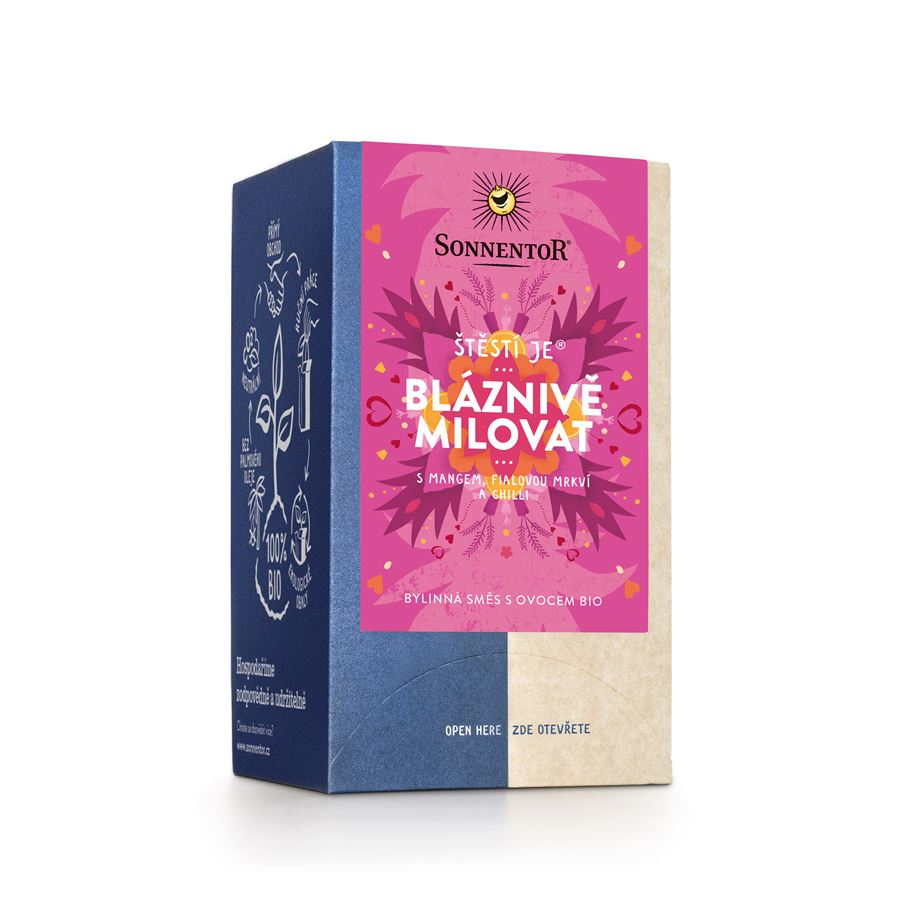 Čaj porcovaný BIO- Štěstí je bláznivě milovat 36 g