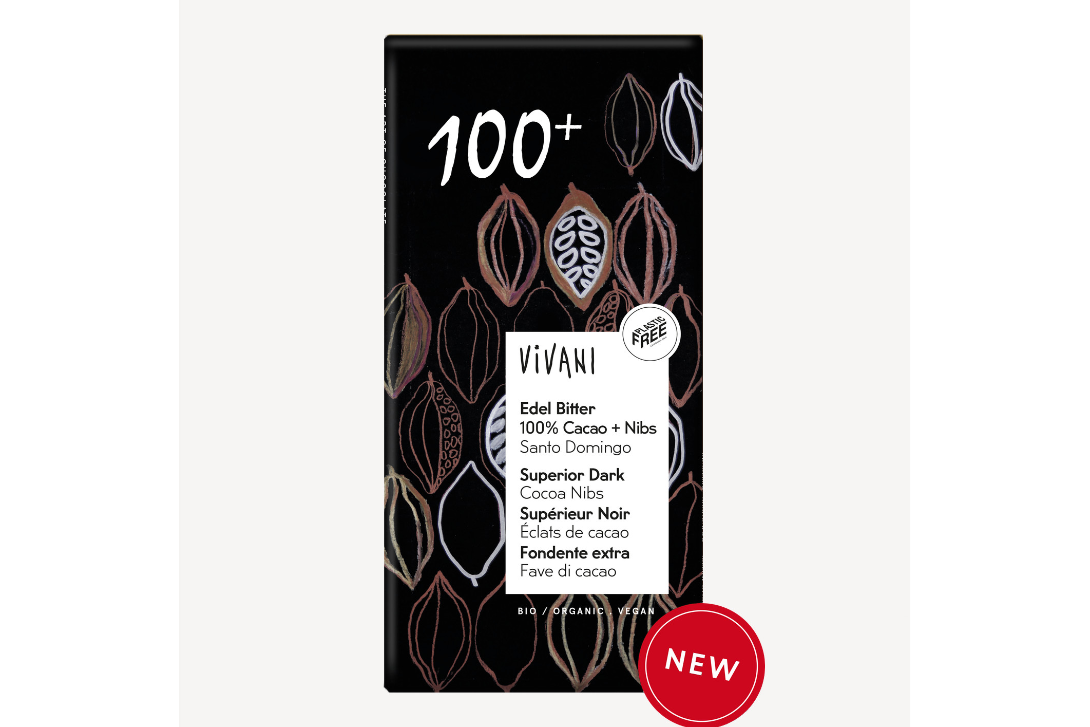 Čokoláda hořká 100% BIO vegan - 80g Vivani