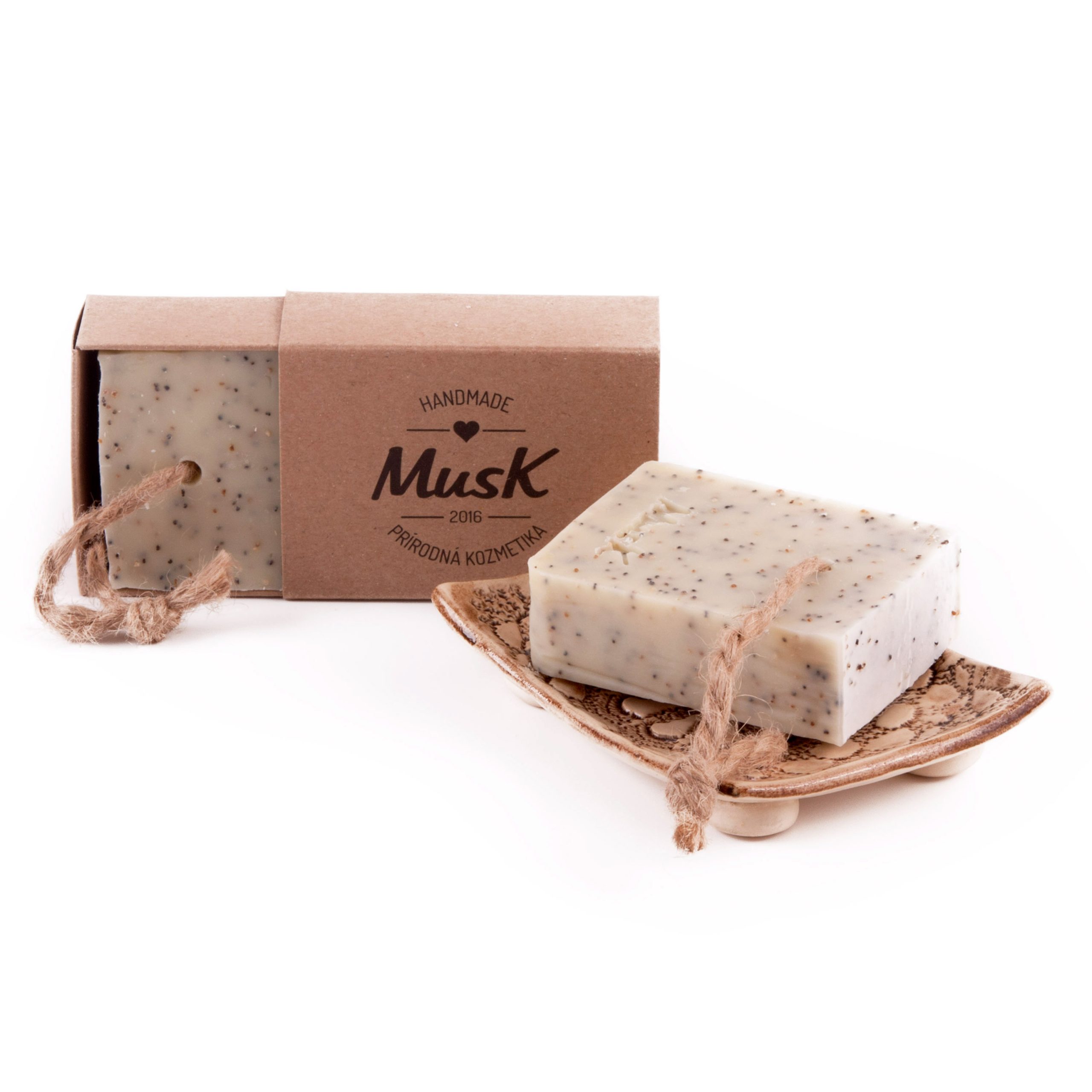 Peelingové mýdlo Makovička z jarnej Musk, 100 g