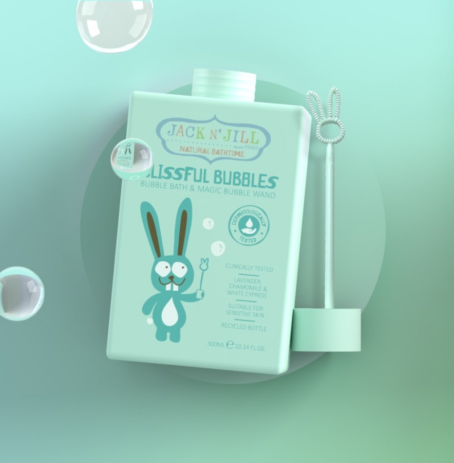 Hravá pěna do koupele s bublifukem Jack N´Jill, 300 ml