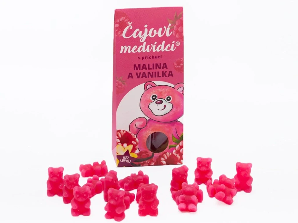 Čajoví medvídci s příchutí MALINY A VANILKY