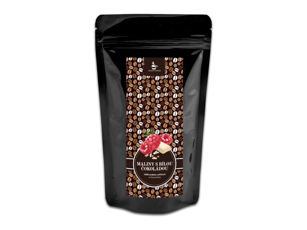 Maliny s bílou čokoládou - káva s příchutí60 g