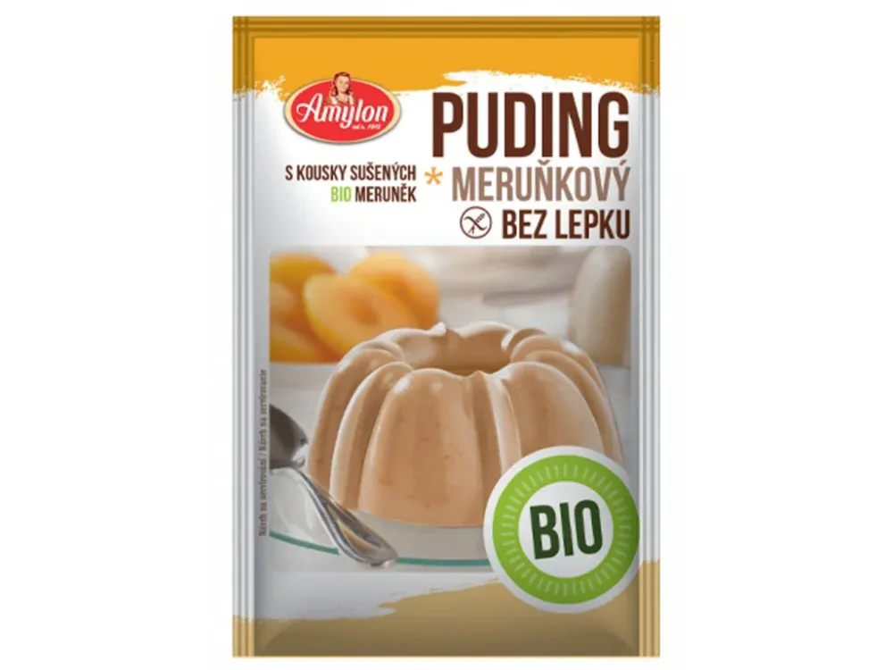 Amylon Puding meruňkový s kousky ovoce bezlepkový BIO 40 g