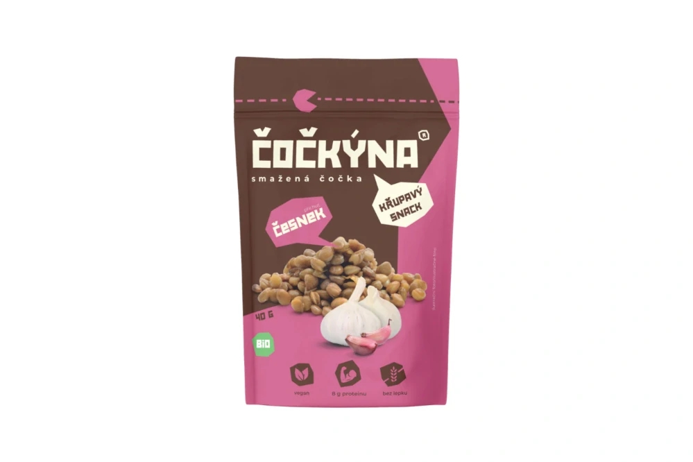 Křupavá čočka ČESNEK BIO - Čočkýna 100 g