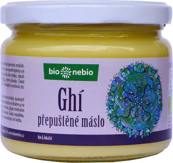 Bio přepuštěné máslo ghí ČESKÉ BIO 330 ml