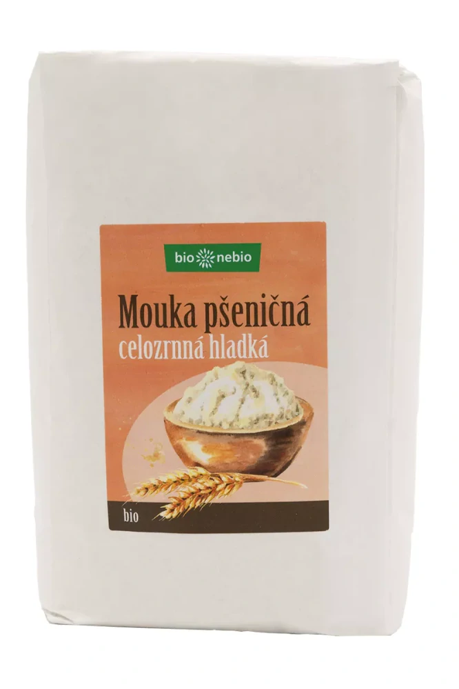 Pšeničná mouka celozrnná hladká bio, 1kg