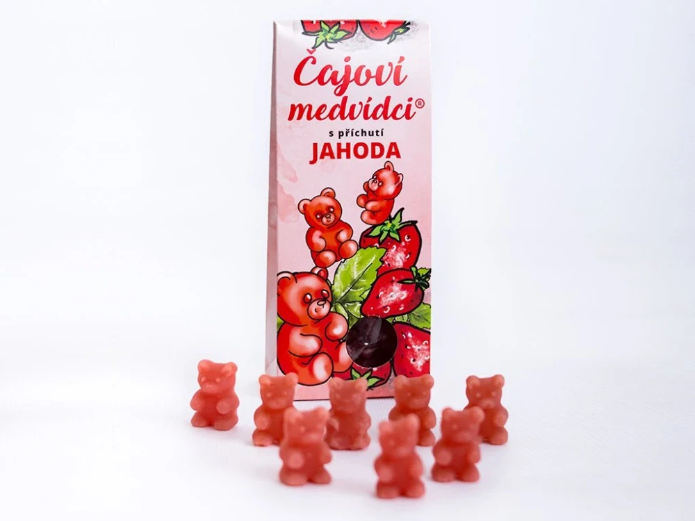 ČAJOVÍ MEDVÍDCI S PŘÍCHUTÍ JAHOD, 50 g