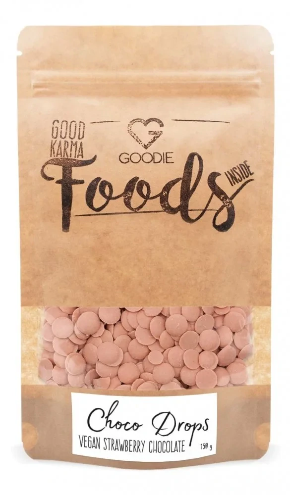 BIO choco drops - růžová čokoláda vegan, 150 g