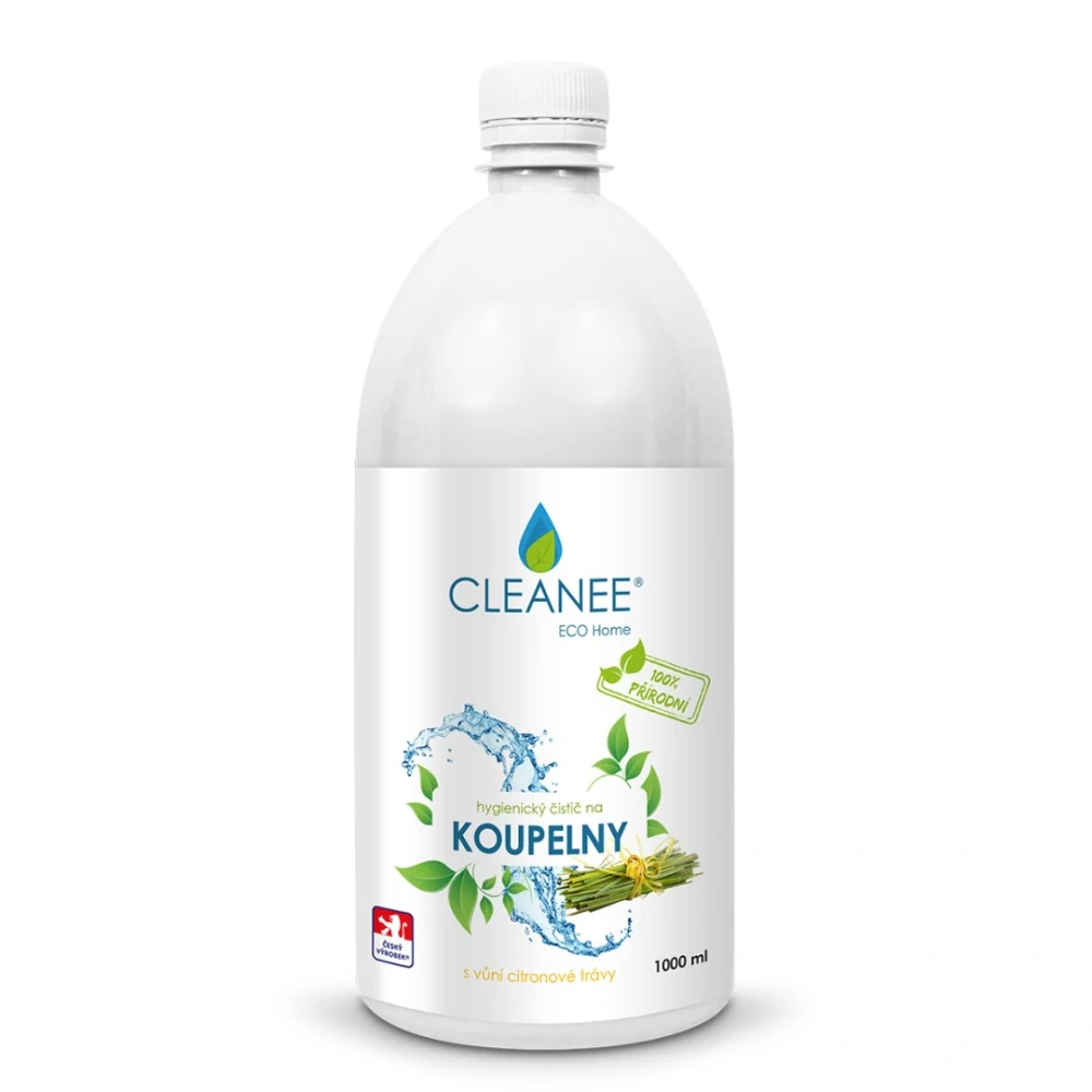 CLEANEE ECO hygienický čistič na Koupelny CITRONOVÁ TRÁVA 1l