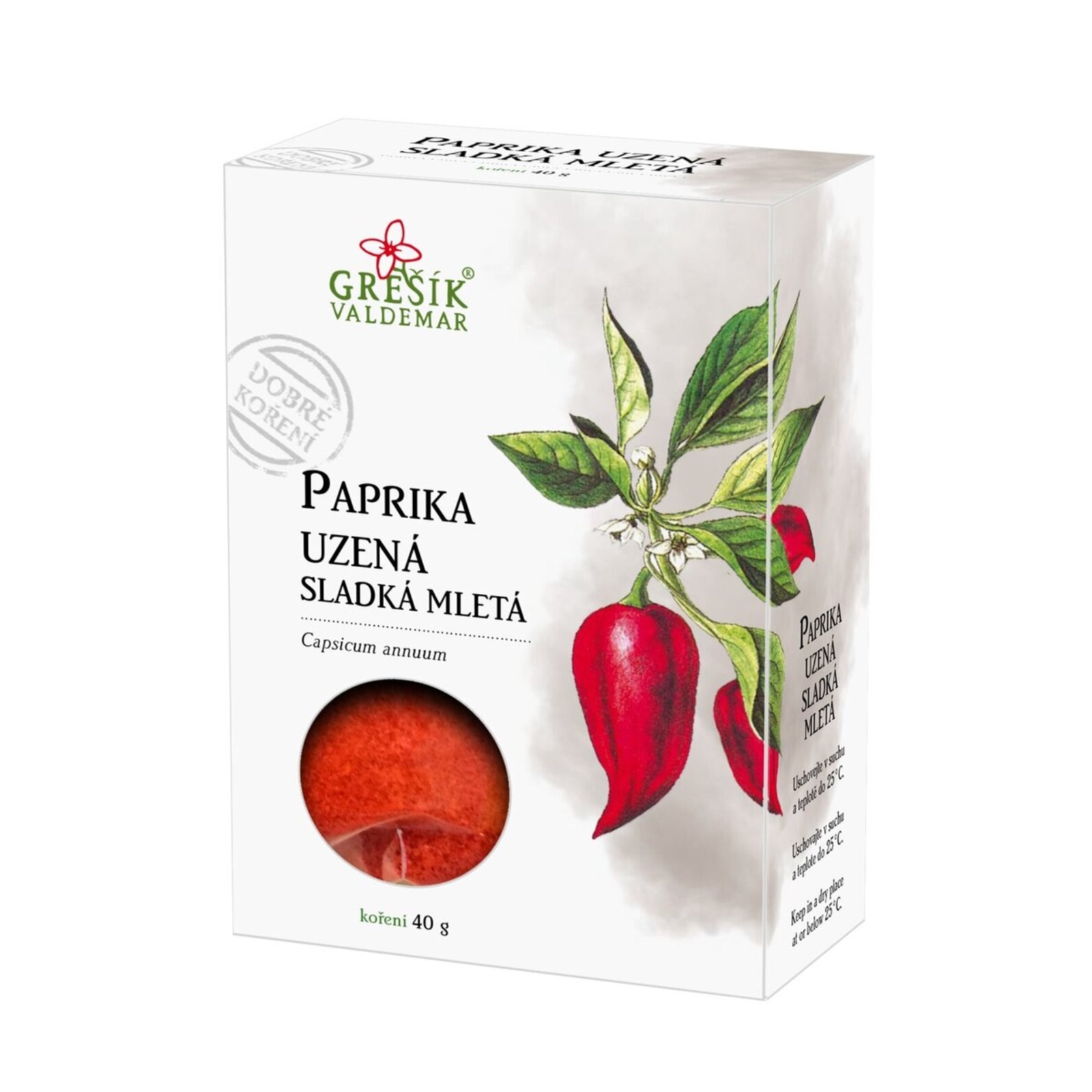 Paprika uzená sladká mletá 40 g, Grešík