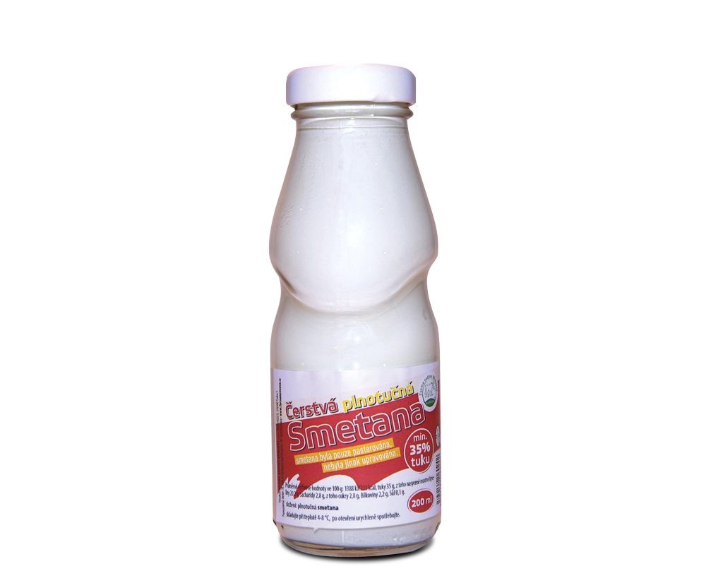 Čerstvá plnotučná smetana 35%, 200 ml