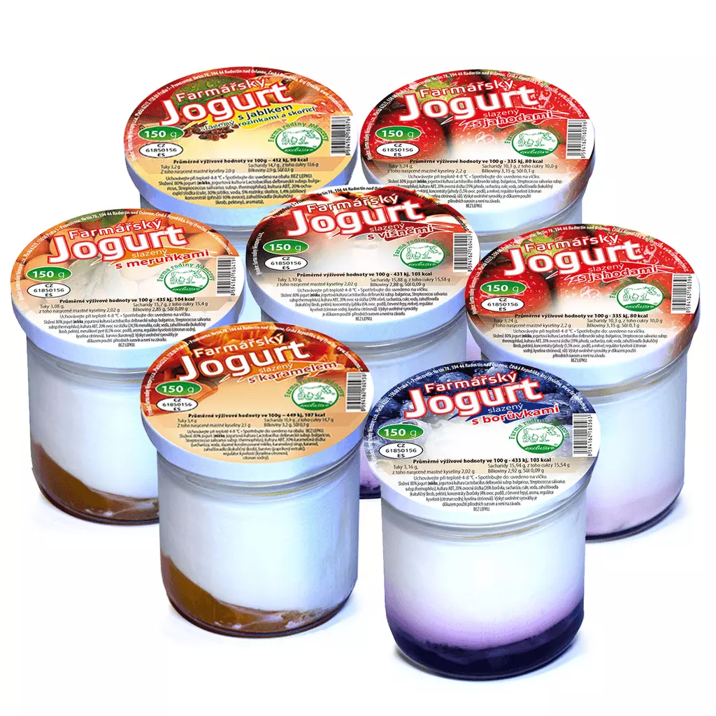 Farmářský jogurt ochucený, různé příchutě 150 g