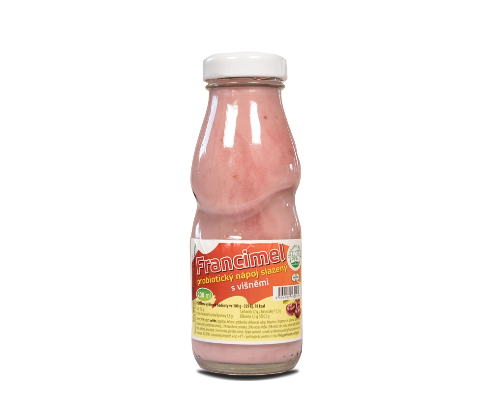 Probiotický jogurtový nápoj Francimel - višeň, 200 ml