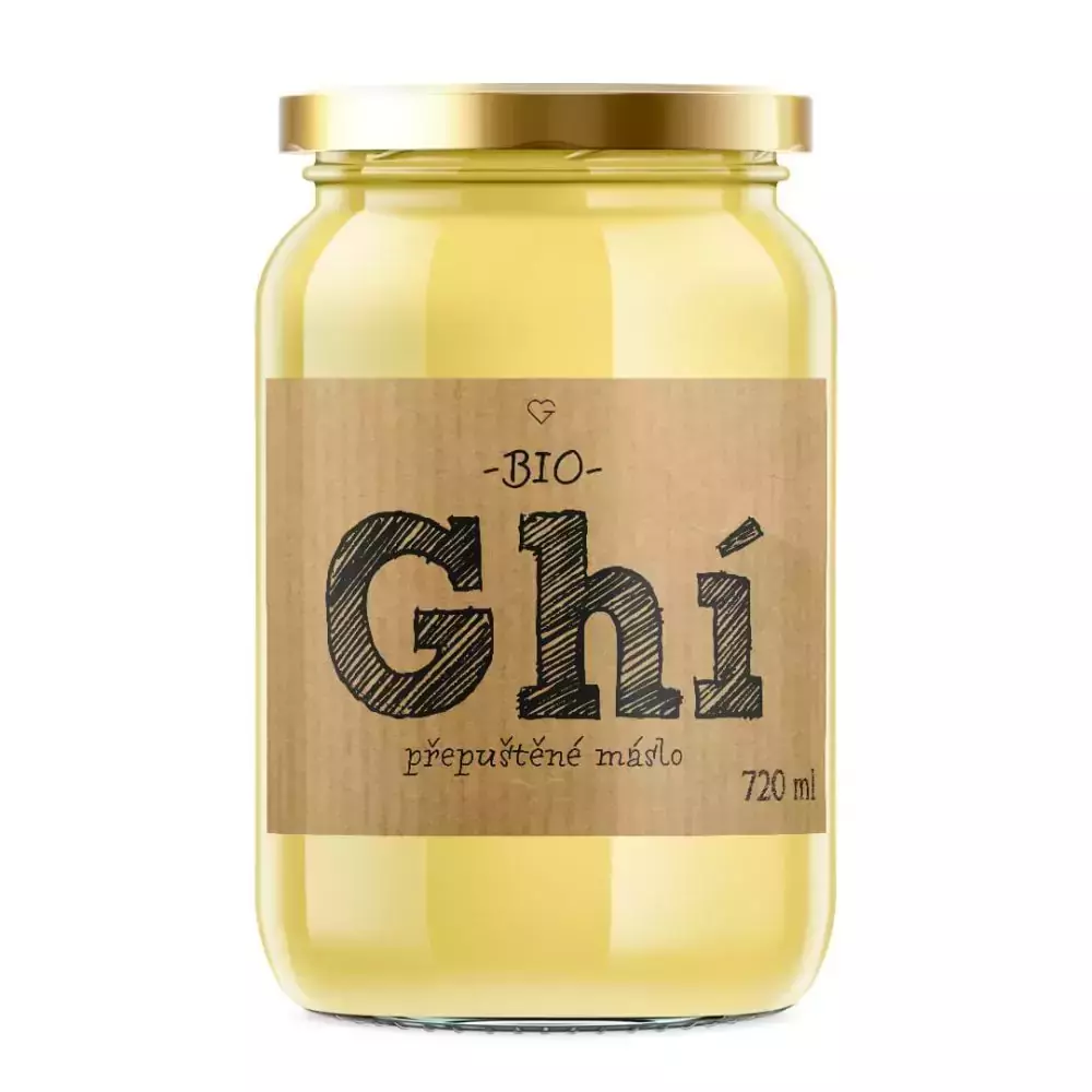 BIO přepuštěné máslo Ghí, 720 ml
