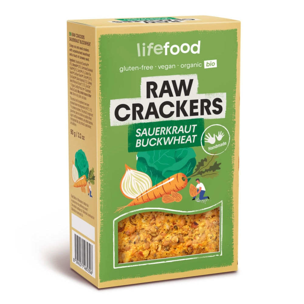 Bio raw slané krekry Zelňáky Lifefood 80 g