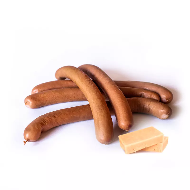 Tenké párky s čedarem, 270-300 g