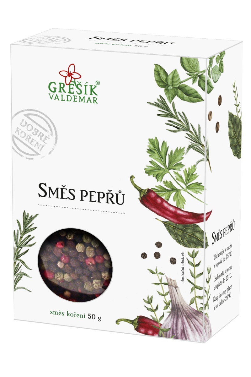 Směs pepřů, 50g , Grešík