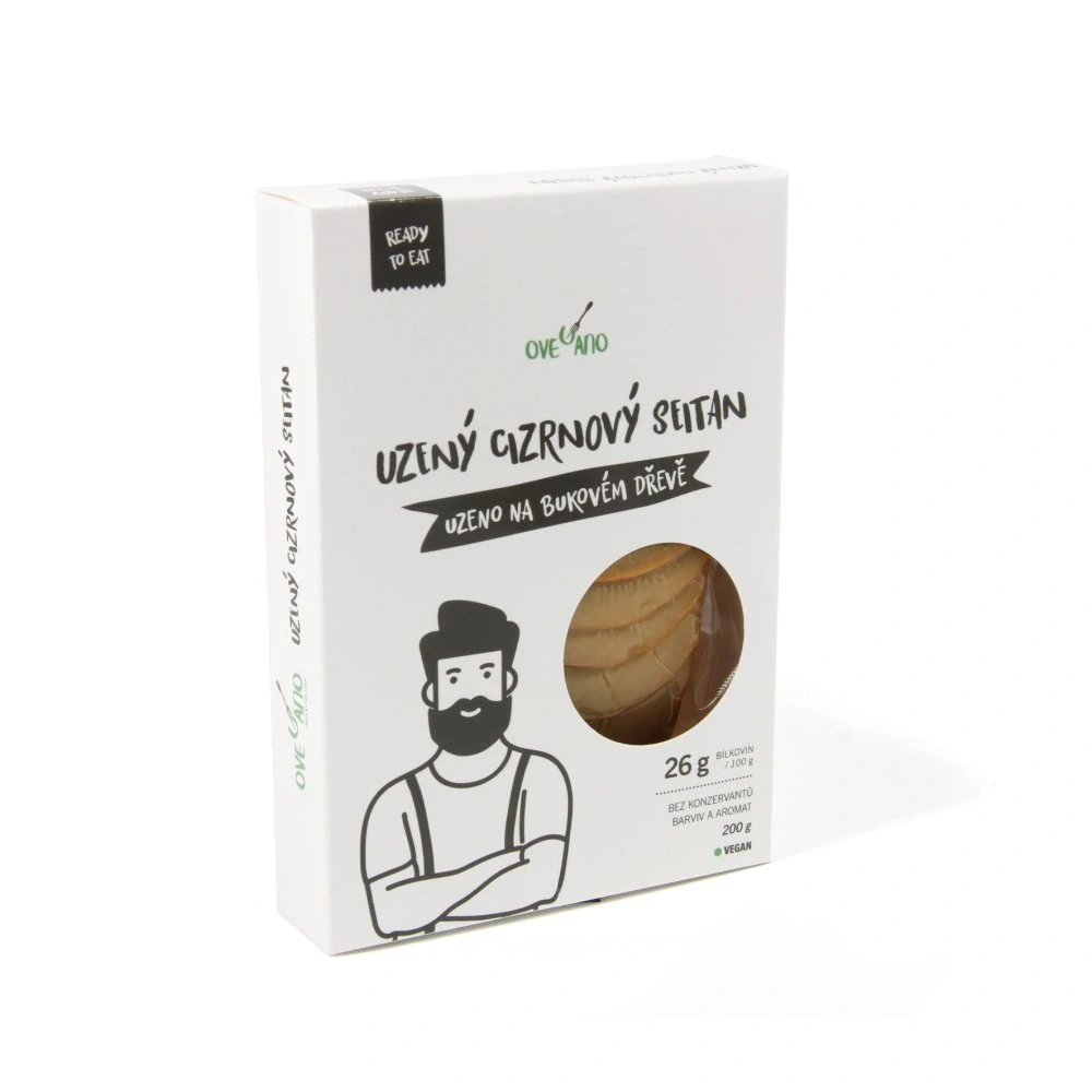 Cizrnový seitan uzený - Vegan - Ovegano 200g
