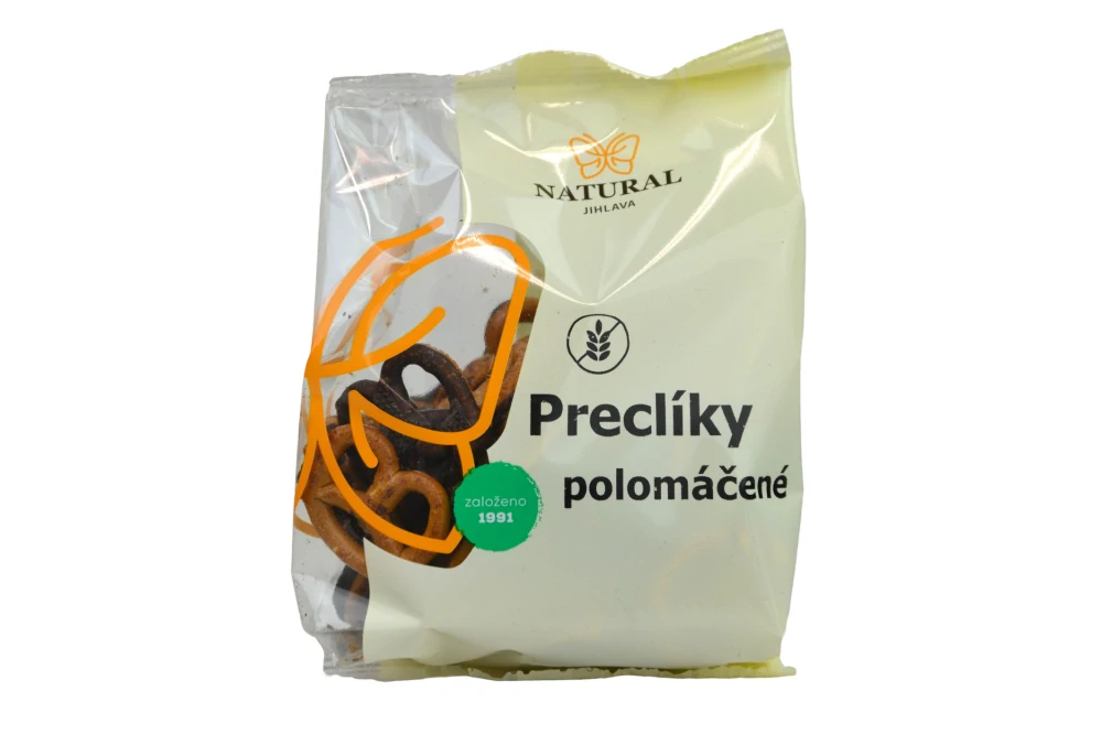 Preclíky polomáčené bez lepku - Natural 80g