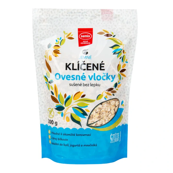 Vločky ovesné klíčené bezlepkové 300 g SEMIX