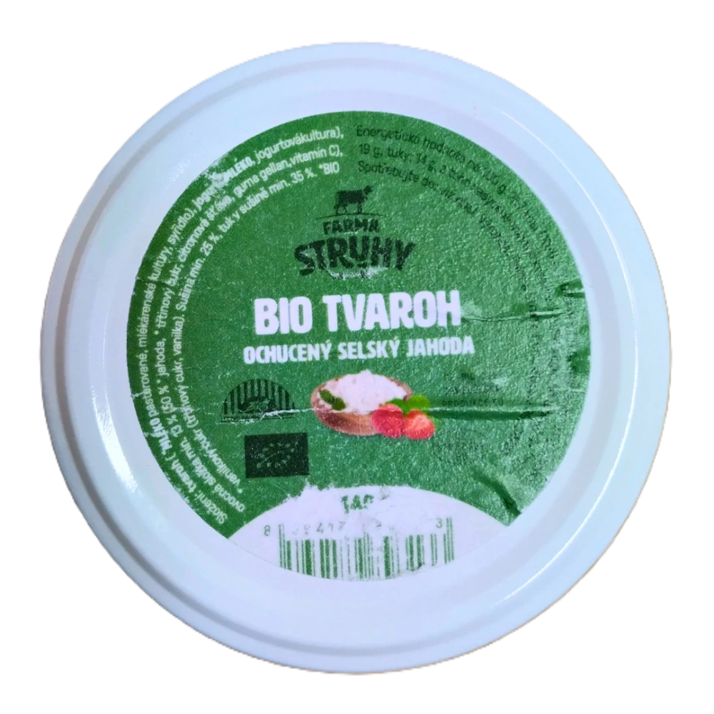 BIO selský tvaroh ochucený různé druhy 140 g Farma Struhy