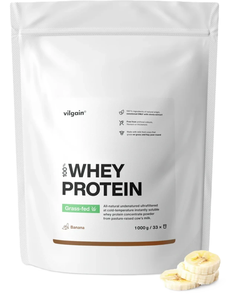 Vilgain Grass-Fed Whey Protein banán 1 000 g
