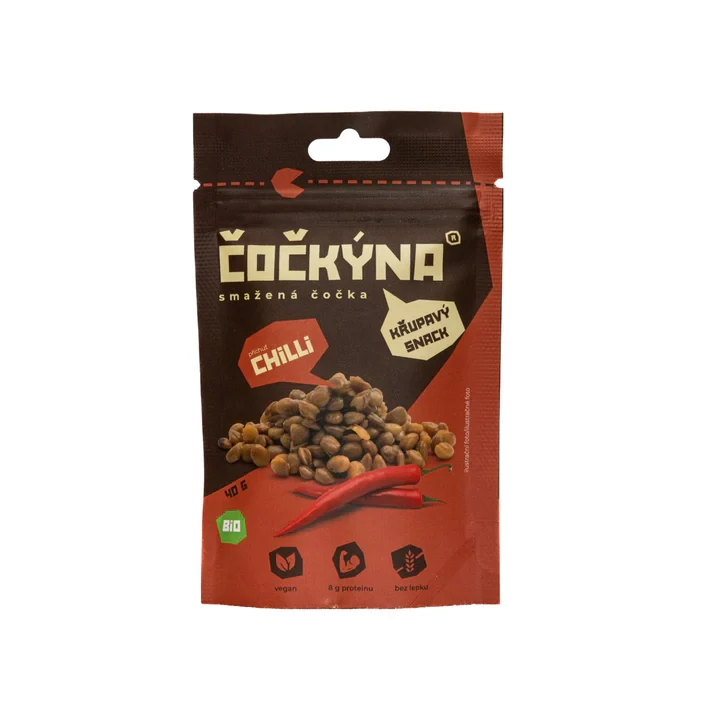 Čočka smažená - chilli 40 g BIO ČOČKÝNA