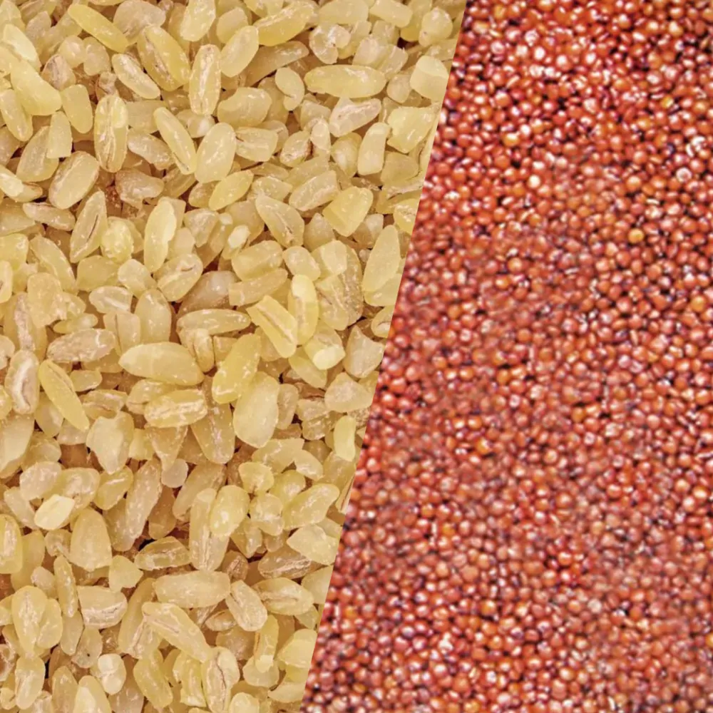 Pšeničný bulgur a červená quinoa od farmáře