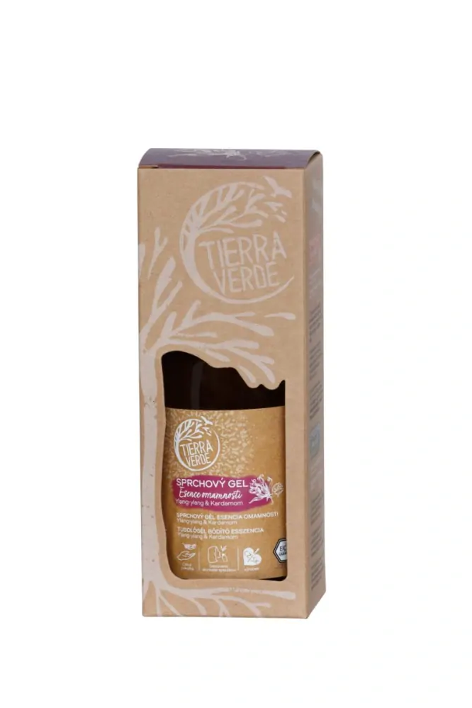 Sprchový gel Esence omamnosti – Ylang-ylang & Kardamom (skleněná lahvička 230 ml)