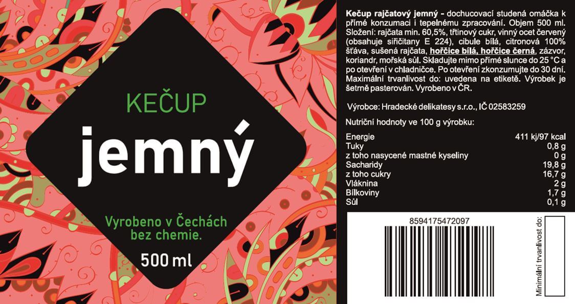 Kečup jemný 500 ml