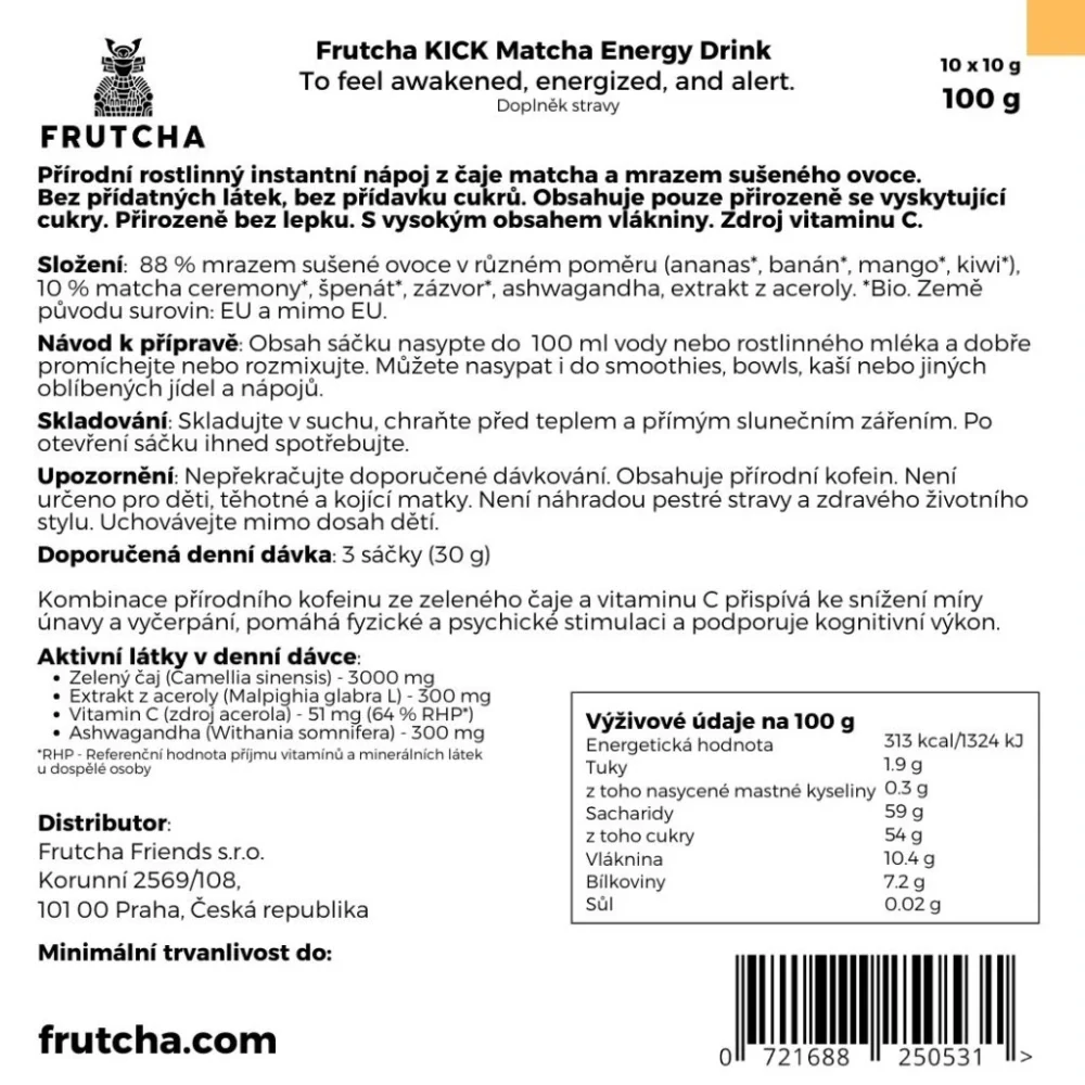 Frutcha Kick, 1 sáček 10 g
