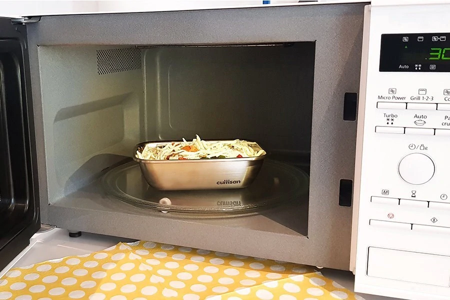 Nerezová obdélníková dóza na potraviny, 580 ml