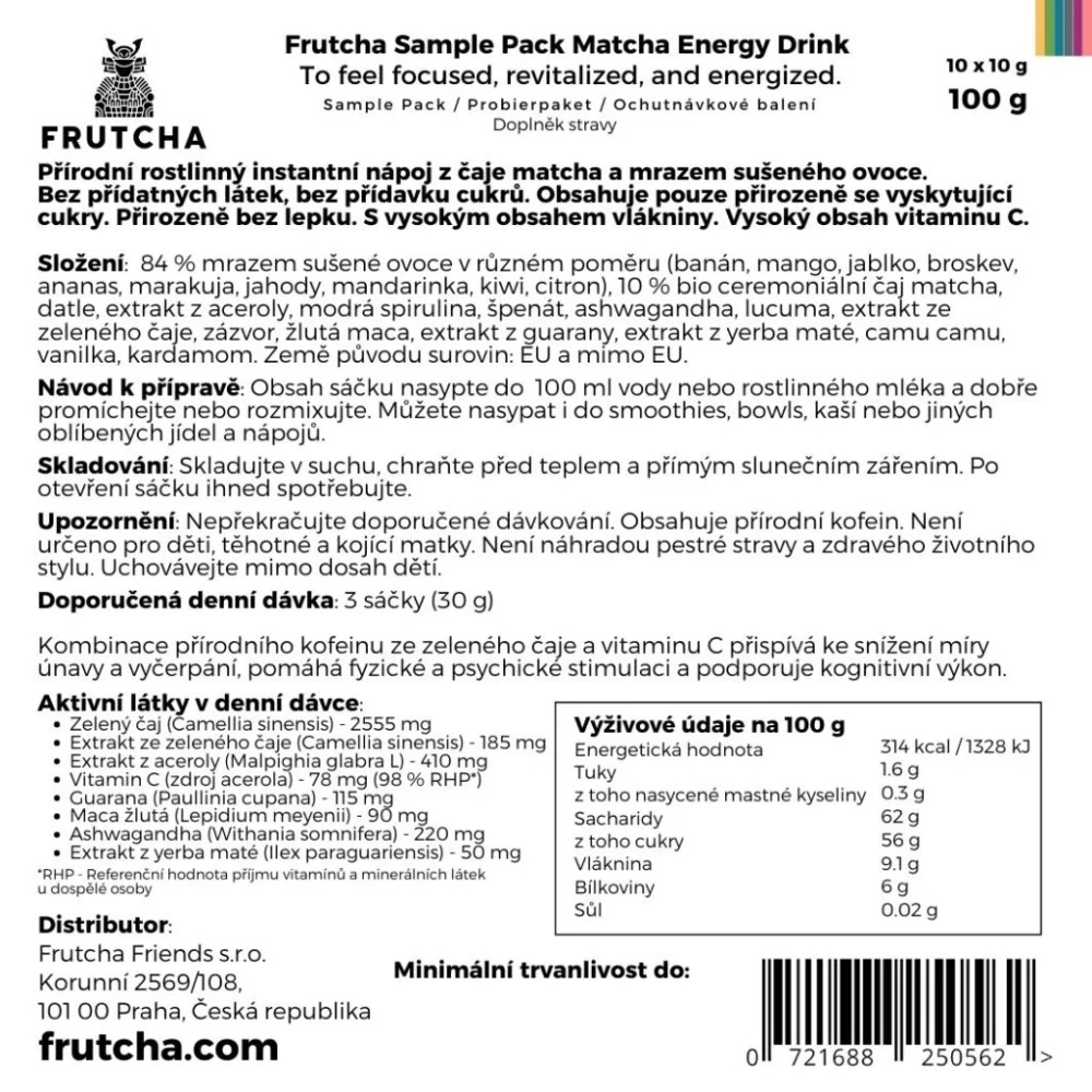  Frutcha přírodní energy drinky