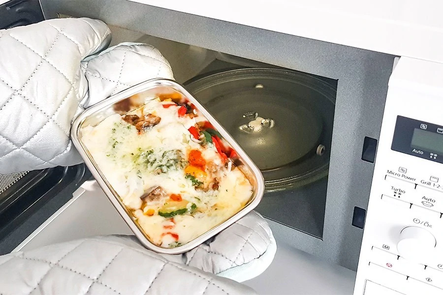 Nerezová obdélníková dóza na potraviny, 580 ml