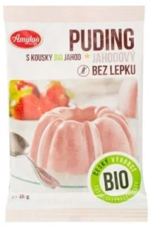 Amylon Puding jahodový bezlepkový BIO 40 g