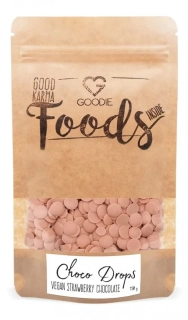 BIO choco drops - růžová čokoláda vegan, 150 g