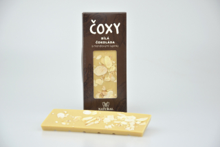 ČOXY - bílá čokoláda s mandlovými lupínky a xylitolem - Natural 50 g