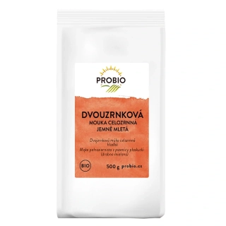 Mouka dvouzrnková celozrnná jemně mletá 500 g BIO PROBIO