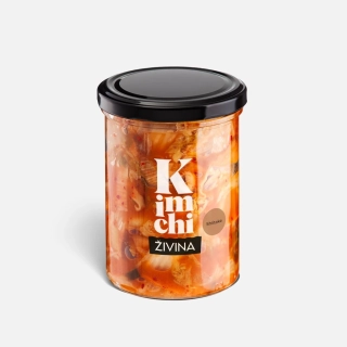 Kimchi shiitake jemně pálivý korejský fermentovaný salát s probiotiky 400 g